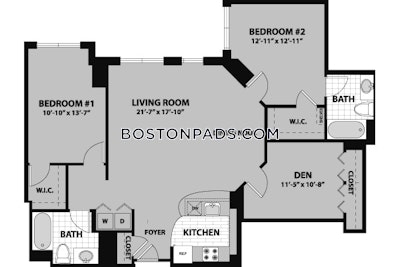 Waltham Apartment for rent 2 Bedrooms 2 Baths - $3,157